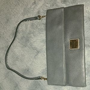 Dooney & Bourke grey clutch with strap